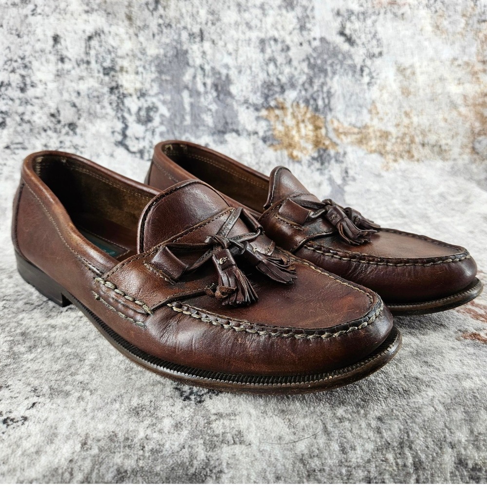 GH‎ Bass & Co Loafers Mens 9 Brown Weejuns Tassel Slip On Leather Brown Moc